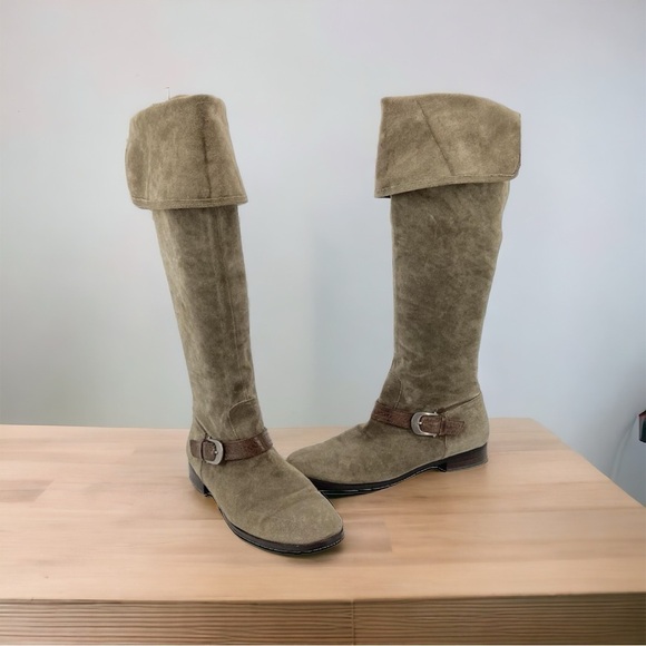 Franco Sarto L-Tech Taupe Suede Tall Knee High Flat
Boots Sz 8 1/2 M - Picture 2 of 15